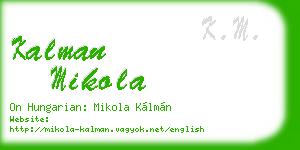 kalman mikola business card